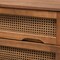 Baxton Studio Barrett Mid-Century Walnut Brown Finished Wood and Synthetic Rattan 4-Drawer Chest 192-11299-ZORO - alternate 2